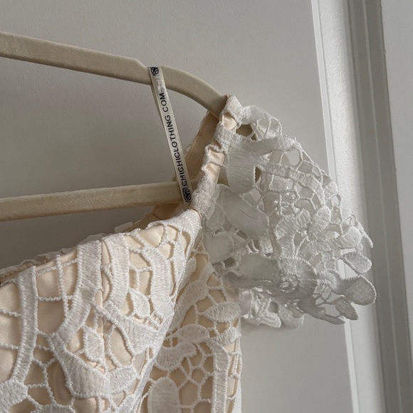 Chi Chi London Cream Lace Dress - Picture 3 of 8